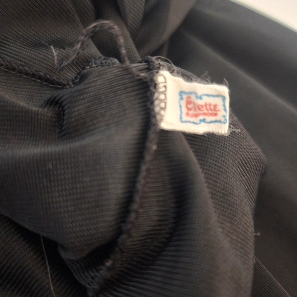 Vintage Evette Sexy Slip With Brown Lace - Picture 2 of 9